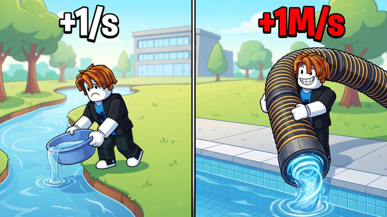 +1 Drain Water Per Click official Roblox cover art